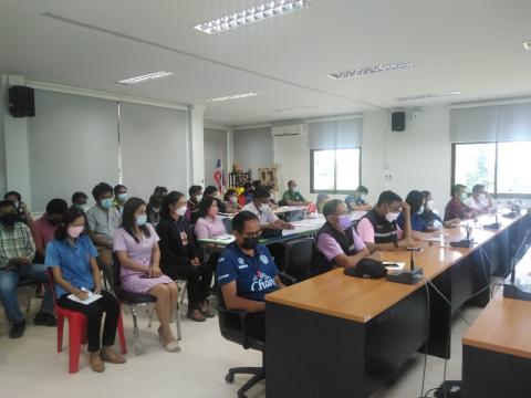 การประชุมคณะผู้บริหาร พนักงานเทศบาล พนักงานจ้างเทศบาลตำบลหนองปล่อง ประจำปีงบประมาณ พ.ศ. 2565